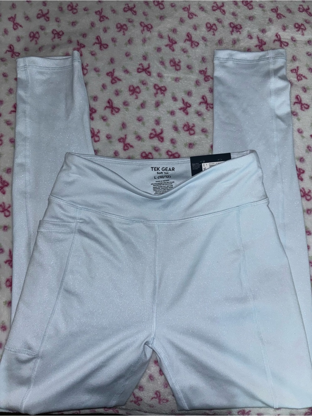 tek gear White Girls' Sparkle Leggings